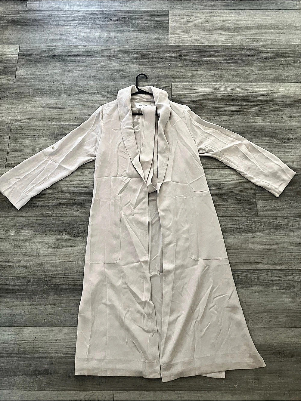 Babaton Lawson Trench Coat White Medium
